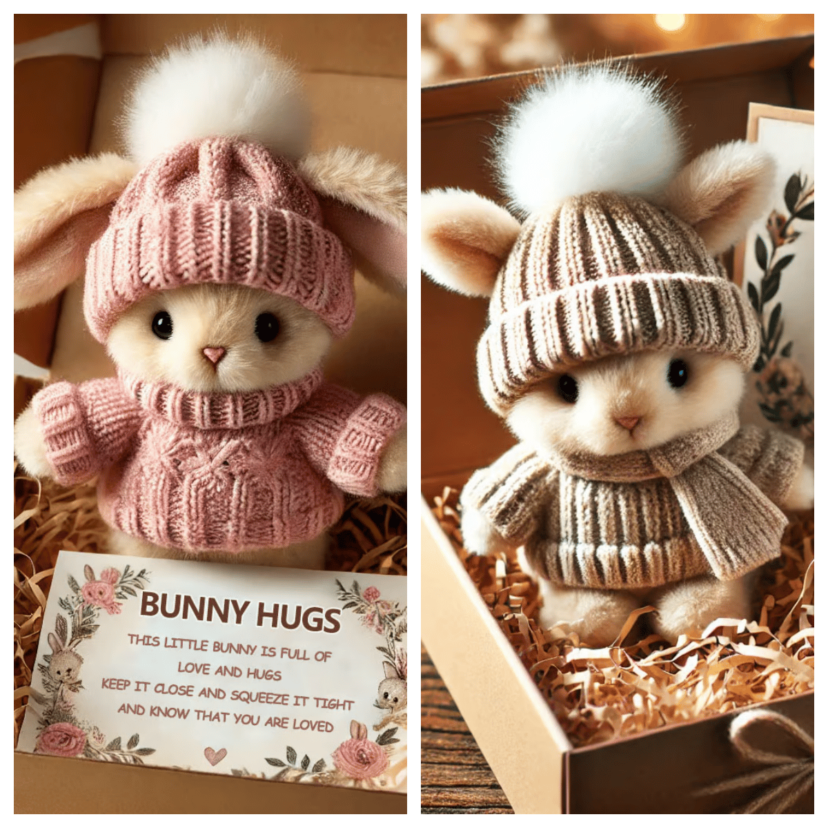 🔥Last Day 58% OFF - Handmade | Mini Bunny Hug Cute Easter Gift |（🐇Official brand store）