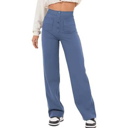 Hot SaleHigh-waisted Elastic Casual Pants