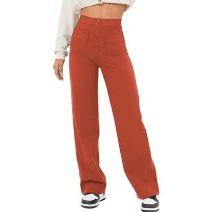 Hot SaleHigh-waisted Elastic Casual Pants