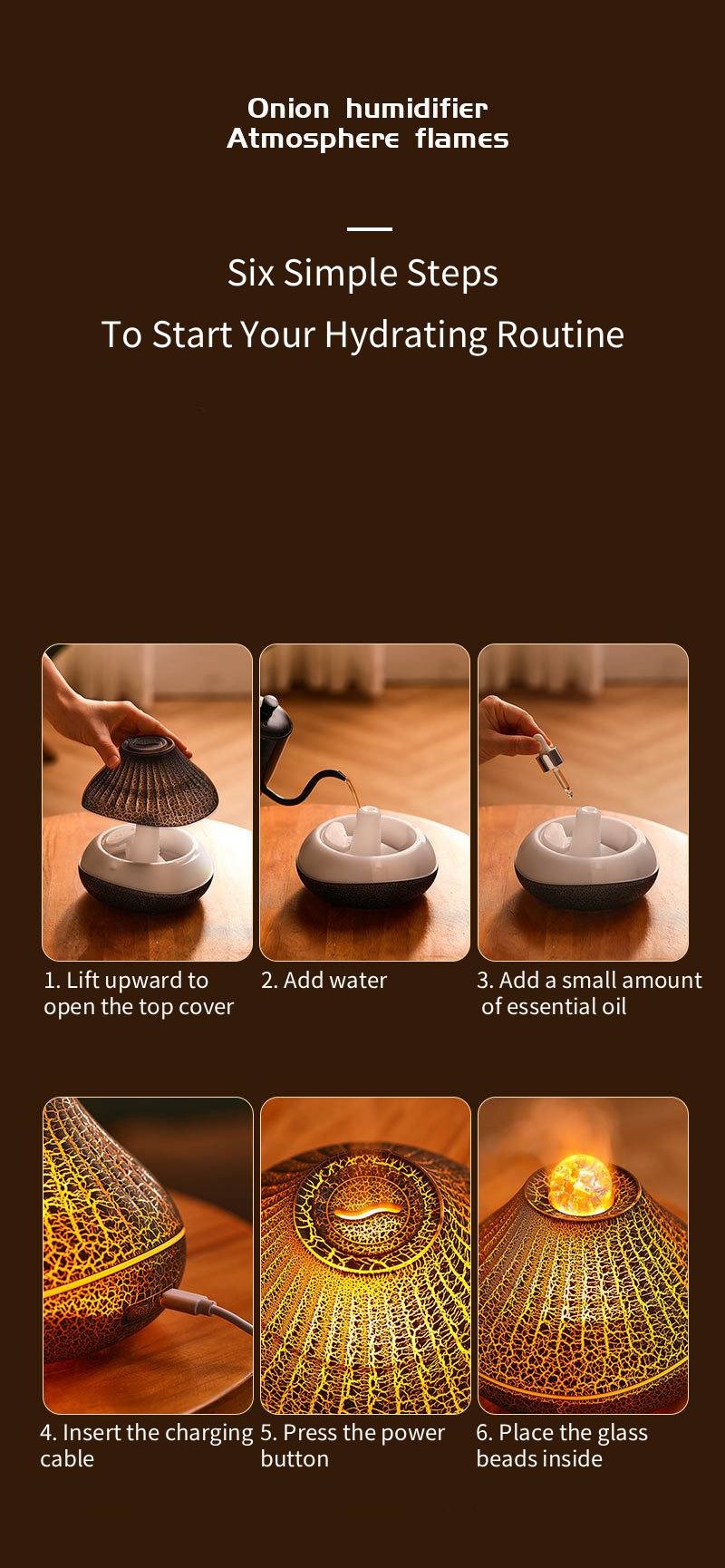 ✨New Flame-Effect Aromatherapy Diffuser