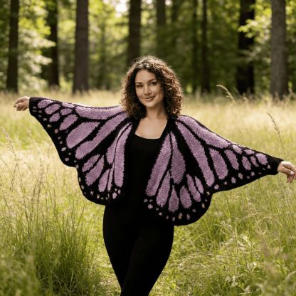 🦋 Monarch Butterfly Crochet Cardigan