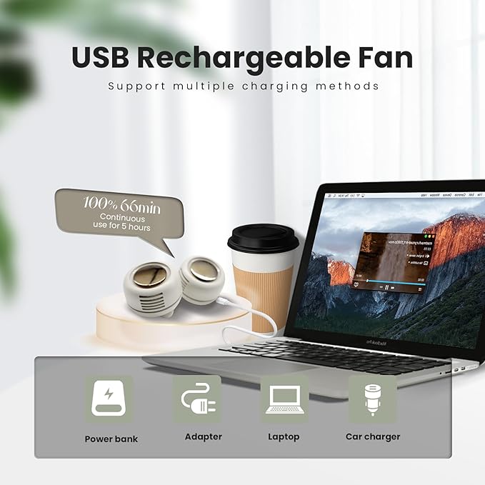 Portable Silent Mini Bladeless Electric Fan