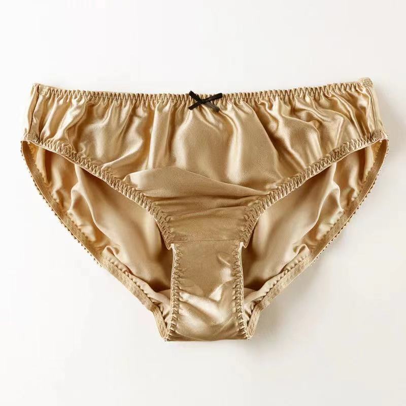 Women's Silk Simple Solid Color Panties