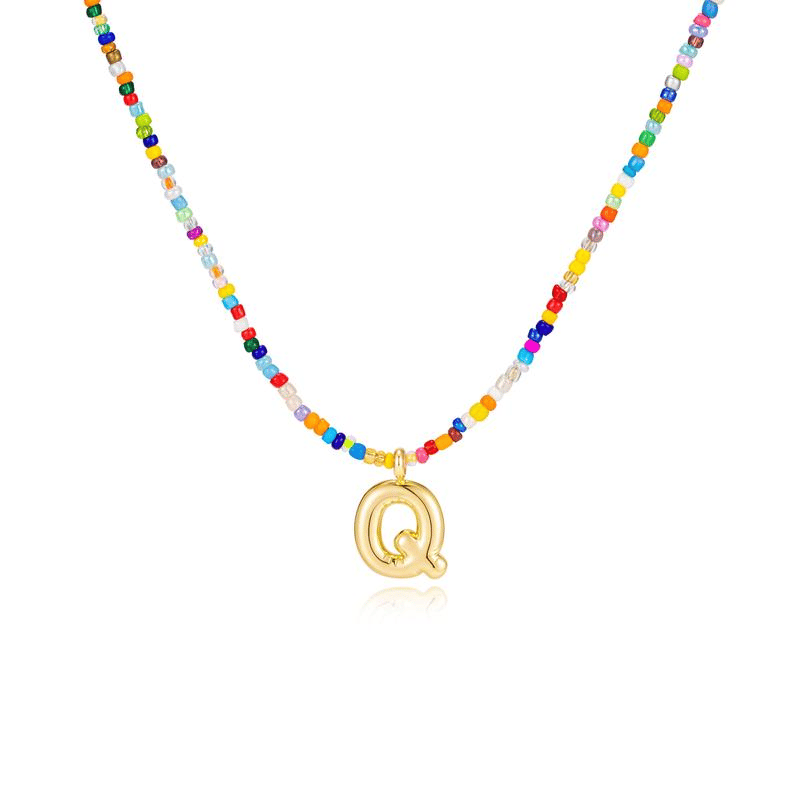 🔥LAST DAY 49% OFF🌈 Letter Beaded Necklace for Women🔤A-Z