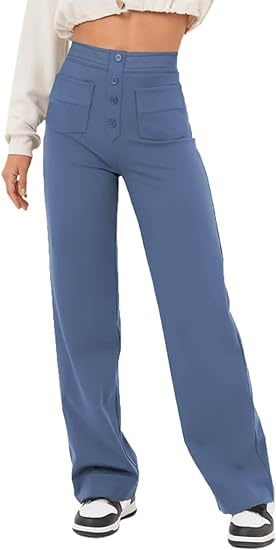 Hot SaleHigh-waisted Elastic Casual Pants