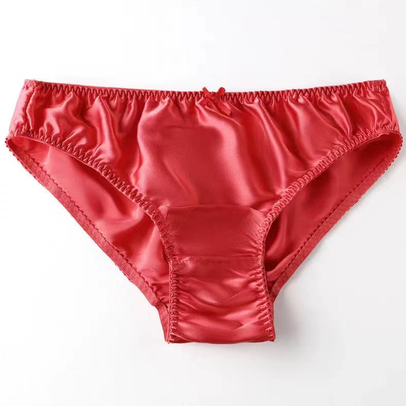 Women's Silk Simple Solid Color Panties