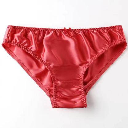 Women's Silk Simple Solid Color Panties