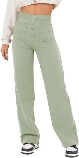 Hot SaleHigh-waisted Elastic Casual Pants