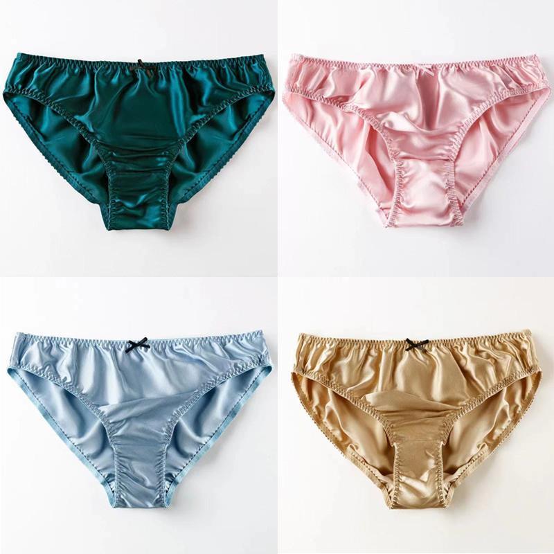 Women's Silk Simple Solid Color Panties