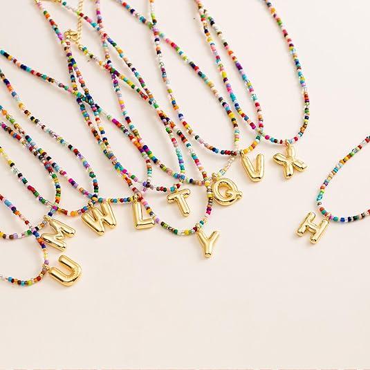 🔥LAST DAY 49% OFF🌈 Letter Beaded Necklace for Women🔤A-Z