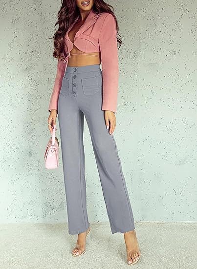 Hot SaleHigh-waisted Elastic Casual Pants