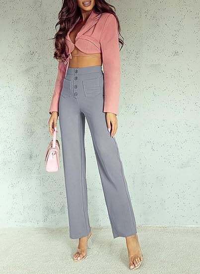 Hot SaleHigh-waisted Elastic Casual Pants
