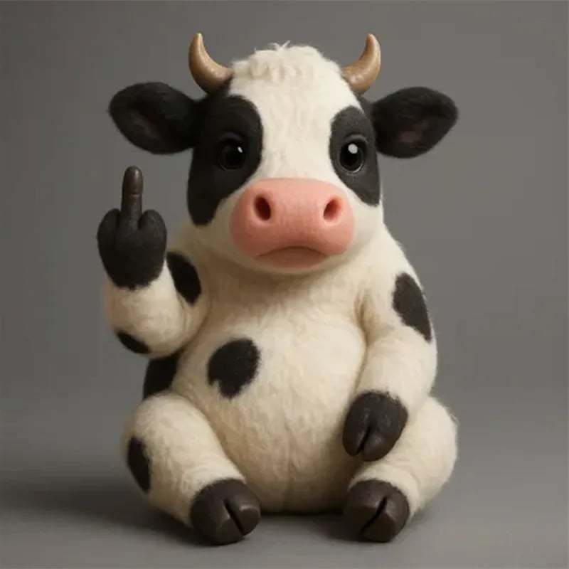 🐮🖕Cute Middle Finger Plush Highland Cow