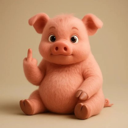 🐮🖕Cute Middle Finger Plush Highland Cow