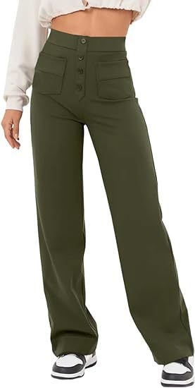 Hot SaleHigh-waisted Elastic Casual Pants