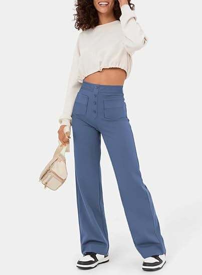 Hot SaleHigh-waisted Elastic Casual Pants