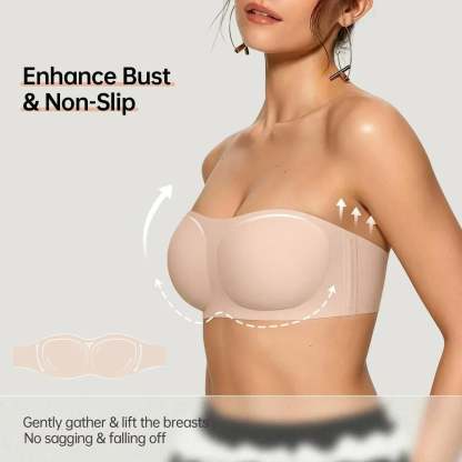 ⛱️Last Day Special Price $9.99!!💞Womens Strapless Wireless Padded Bandeau Bra