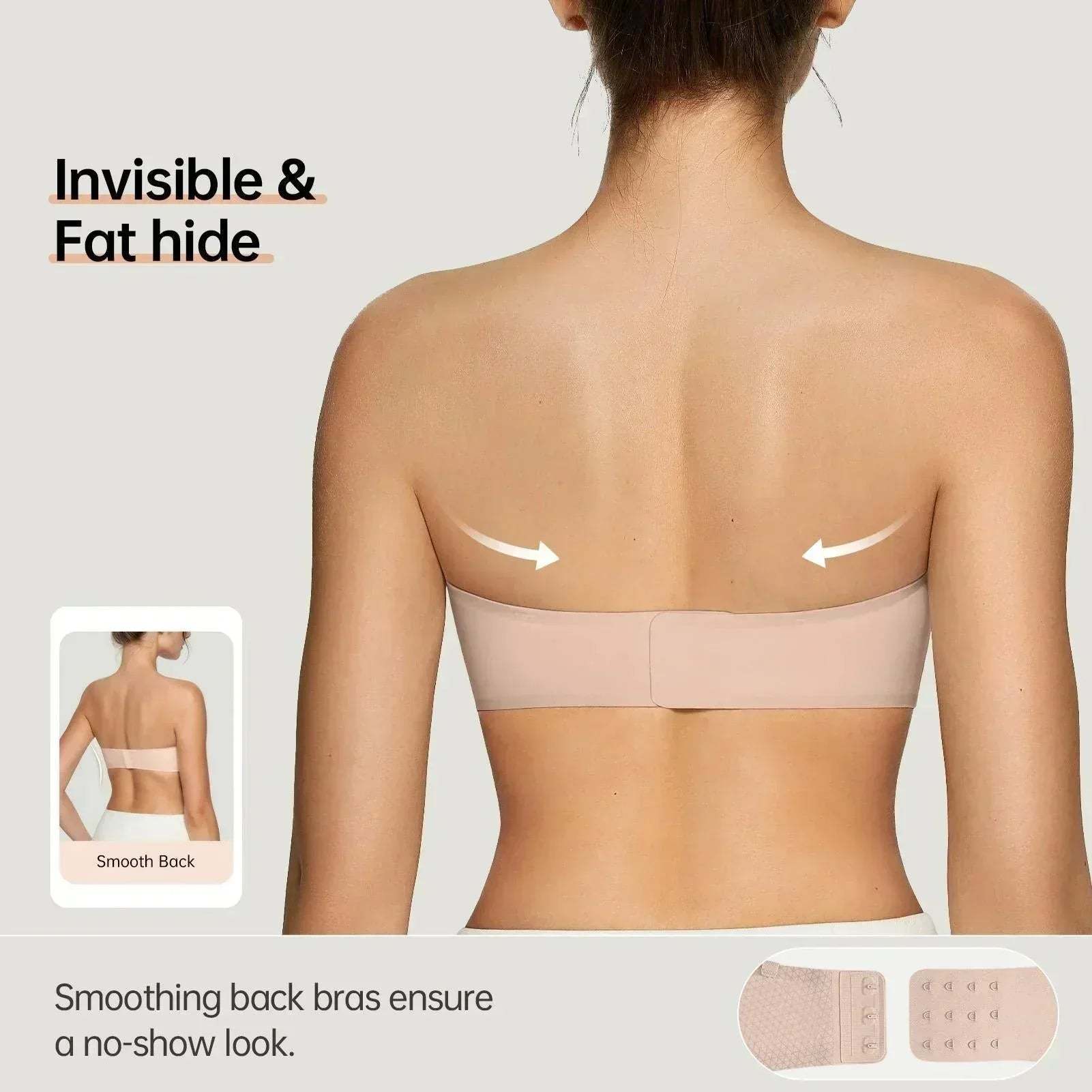 ⛱️Last Day Special Price $9.99!!💞Womens Strapless Wireless Padded Bandeau Bra