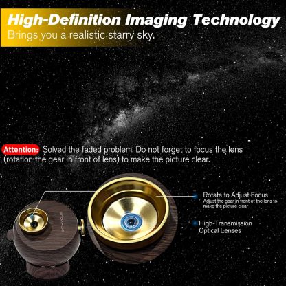 Romantic atmosphere-themed star projector lamp（A random gift of two starry sky discs）