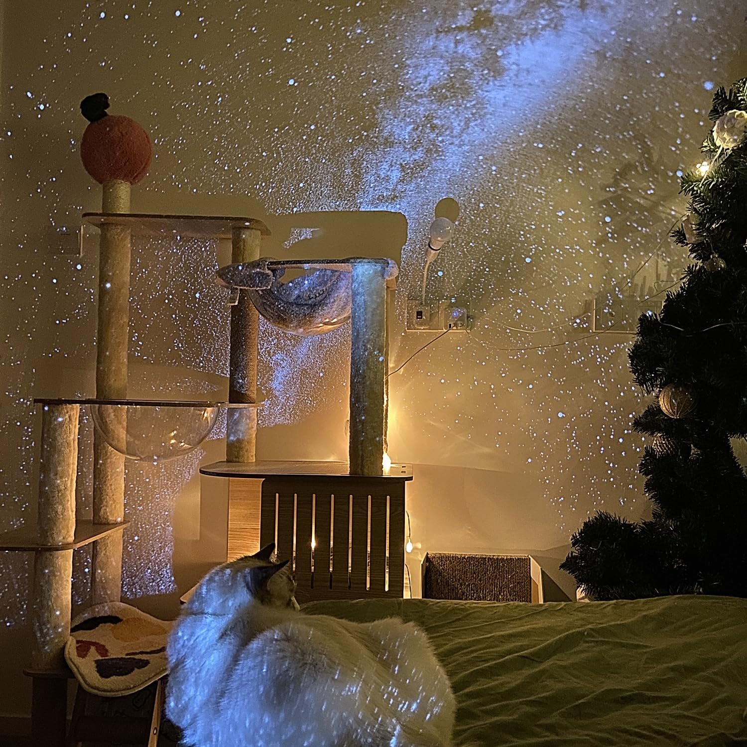 Romantic atmosphere-themed star projector lamp（A random gift of two starry sky discs）