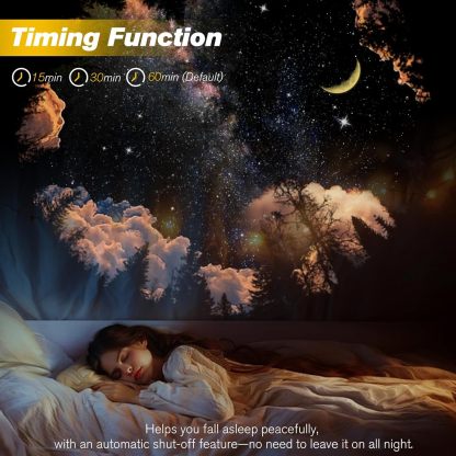 Romantic atmosphere-themed star projector lamp（A random gift of two starry sky discs）