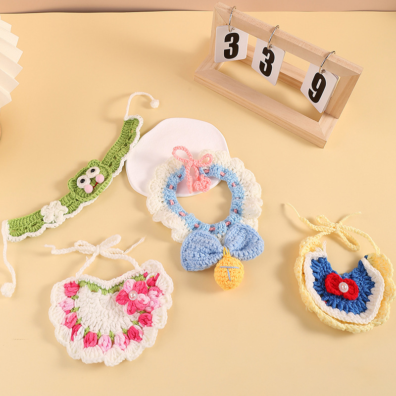 Pet handmade woven scarf