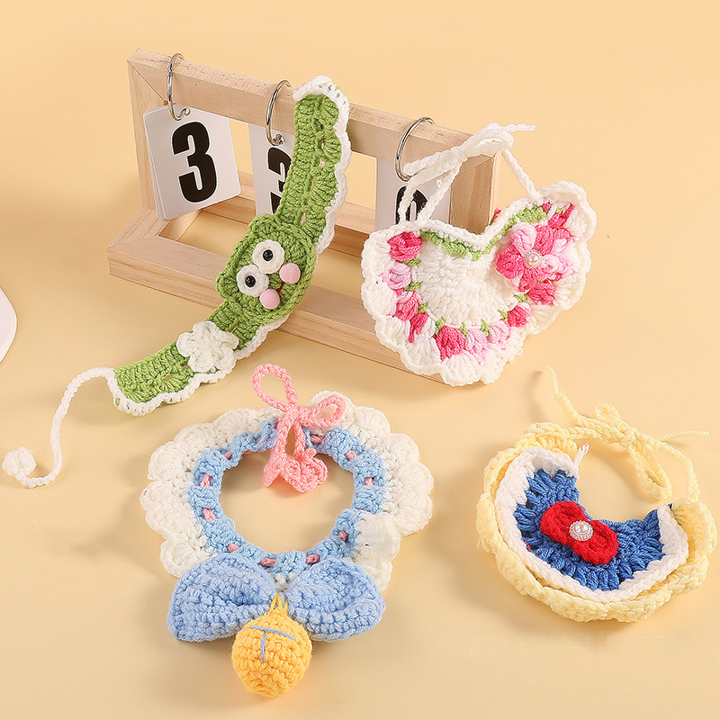 Pet handmade woven scarf