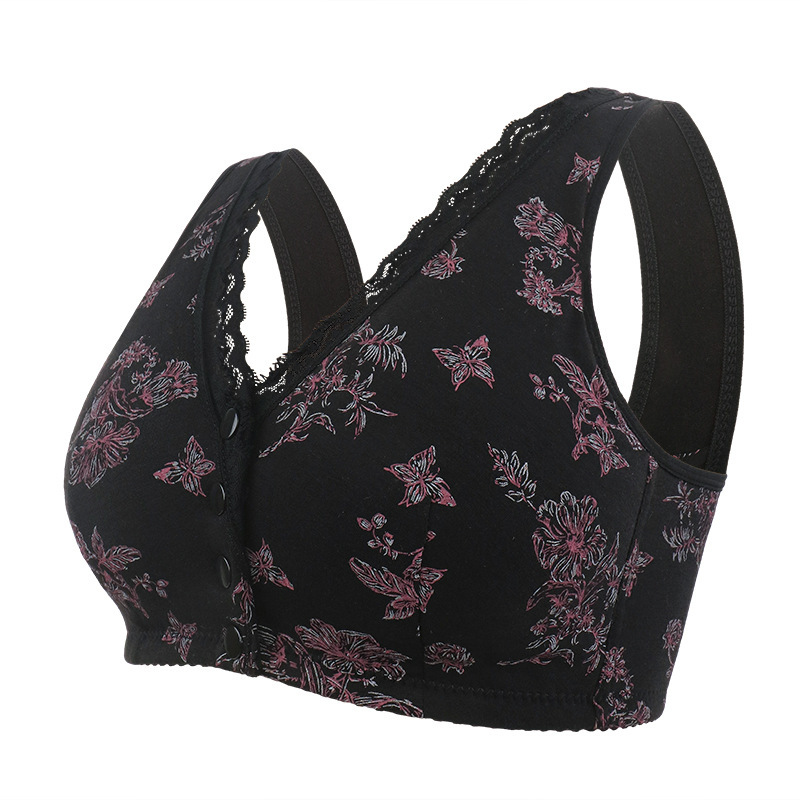 BUY 2 GET 1 FREE OFFER (Add 3 items to the cart)- Lifting Floral Front Closure Bra