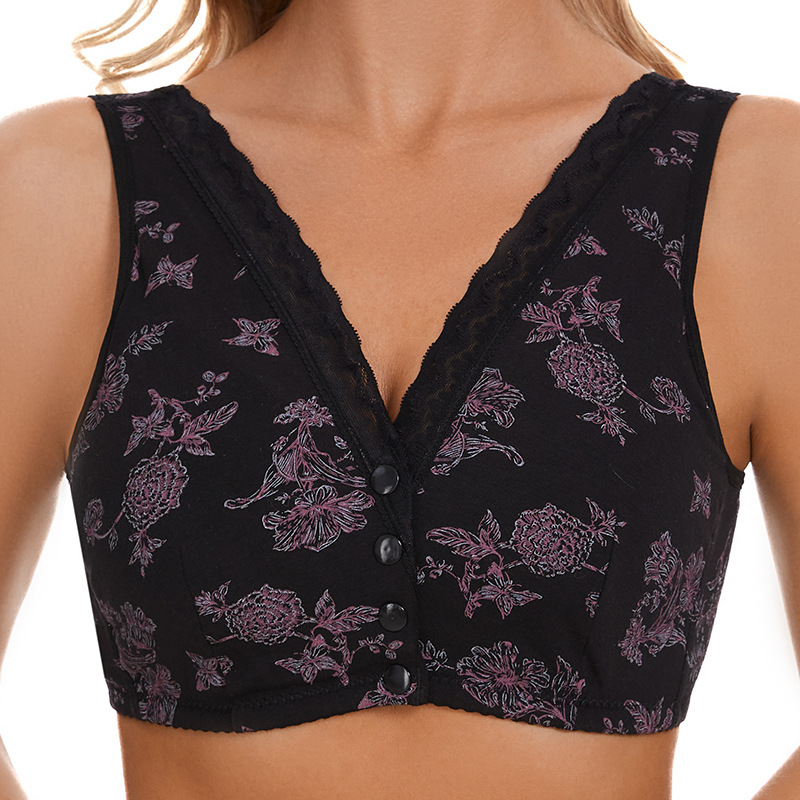 BUY 2 GET 1 FREE OFFER (Add 3 items to the cart)- Lifting Floral Front Closure Bra