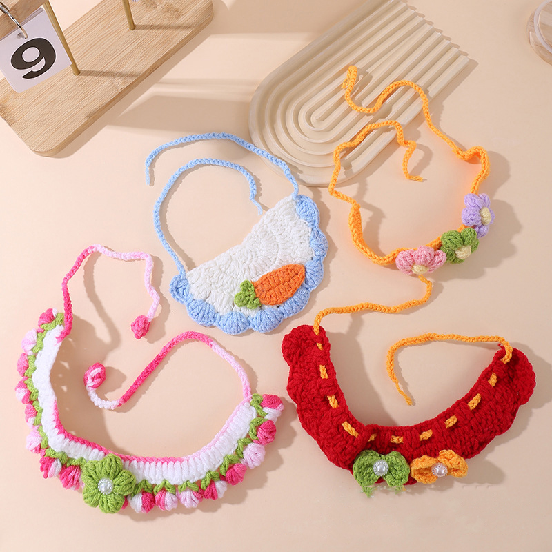 Pet handmade woven scarf