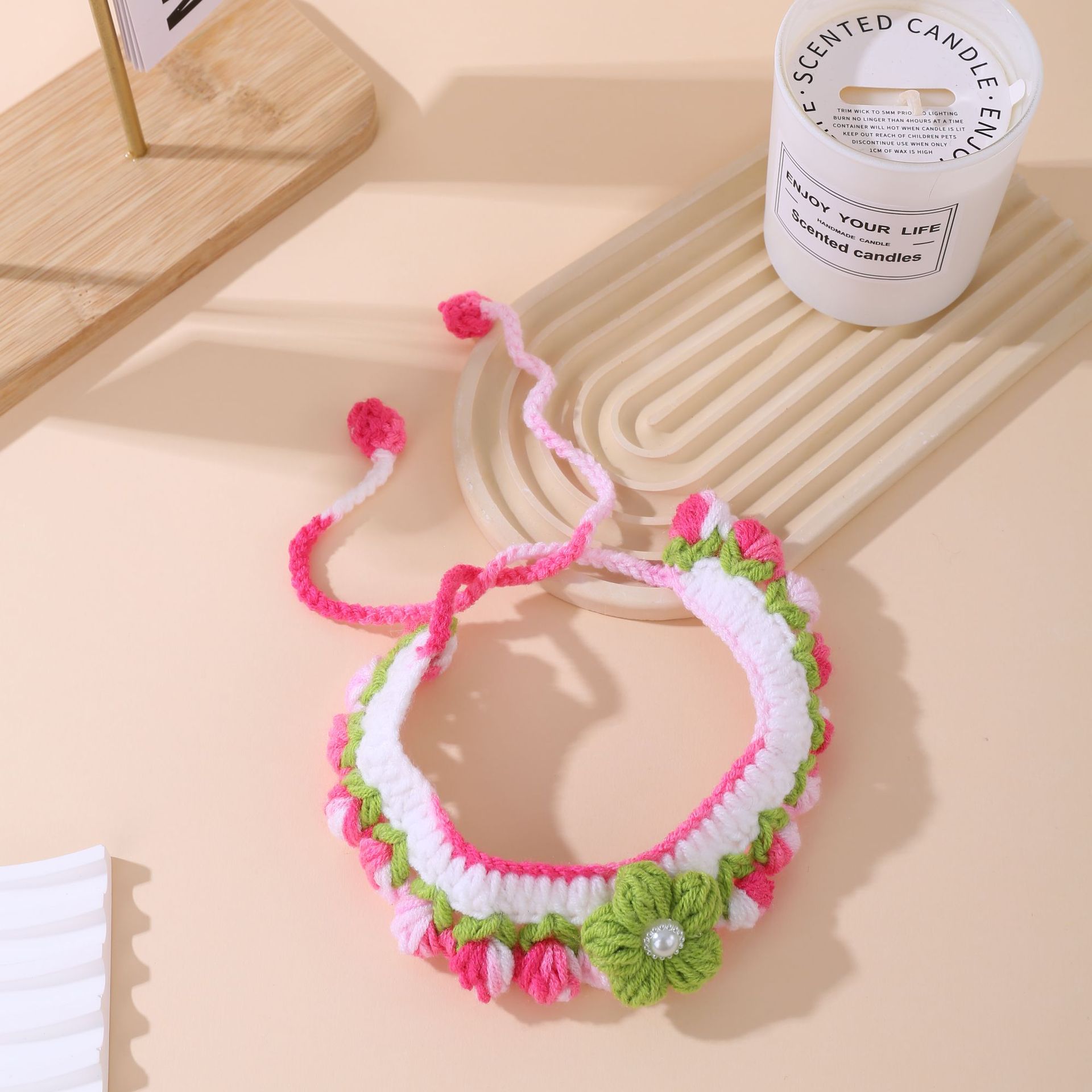 Pet handmade woven scarf