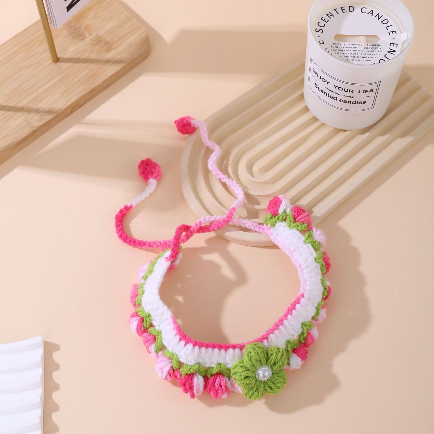 Pet handmade woven scarf