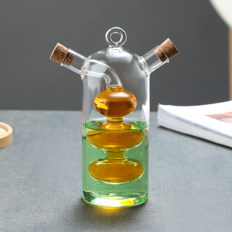 Grape-Shaped Double-Spout Glass Condiment Bottle: Where Art Meets Safety in Your Kitchen