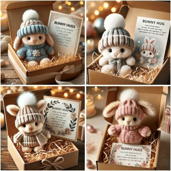 🔥Last Day 58% OFF - Handmade | Mini Bunny Hug Cute Easter Gift |（🐇Official brand store）