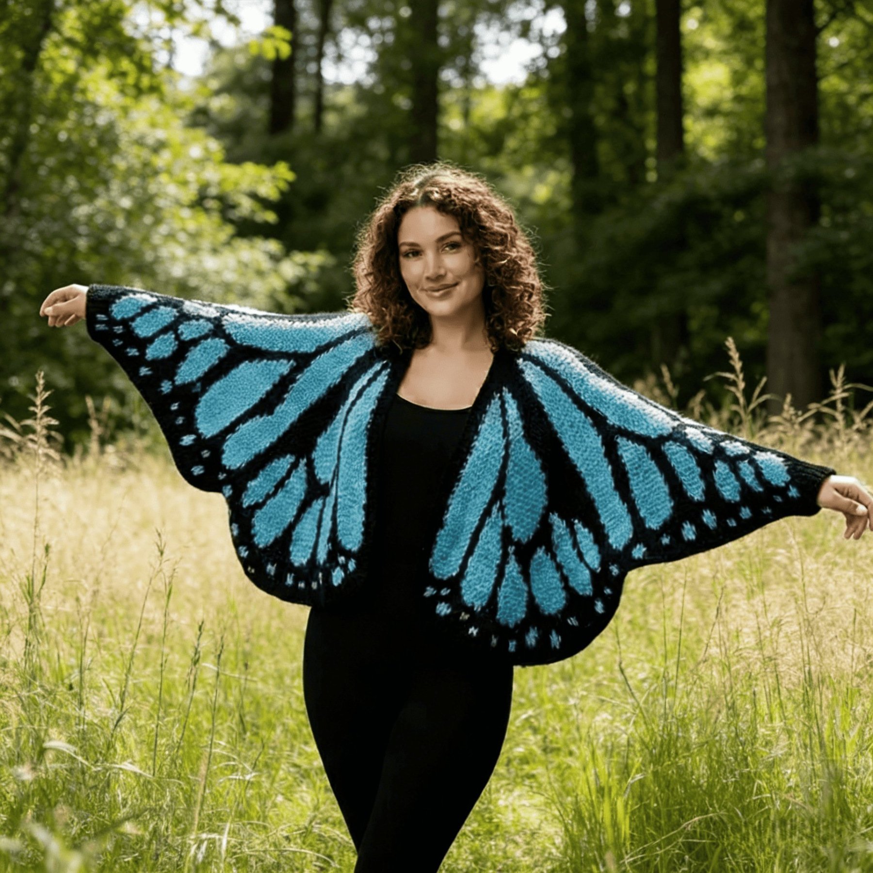 🦋 Monarch Butterfly Crochet Cardigan
