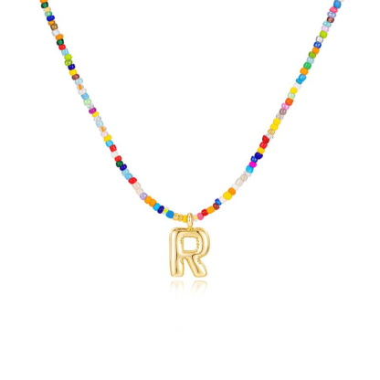 🔥LAST DAY 49% OFF🌈 Letter Beaded Necklace for Women🔤A-Z