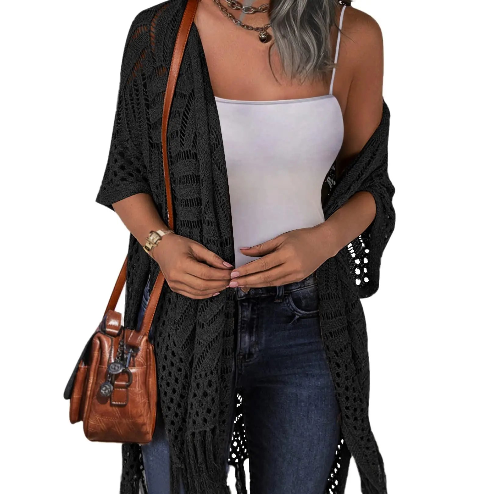 Last Day 49% OFF 🔥Boho Tassel Hollow-Out Knit Cardigan