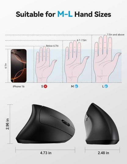✨LAST DAY ONLY 49% OFF🔥 Ergonomic Vertical Mouse