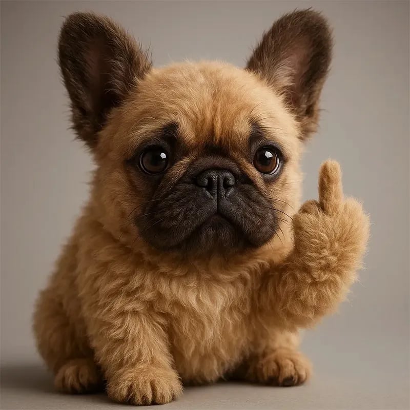 🐮🖕Cute Middle Finger Plush Highland Cow