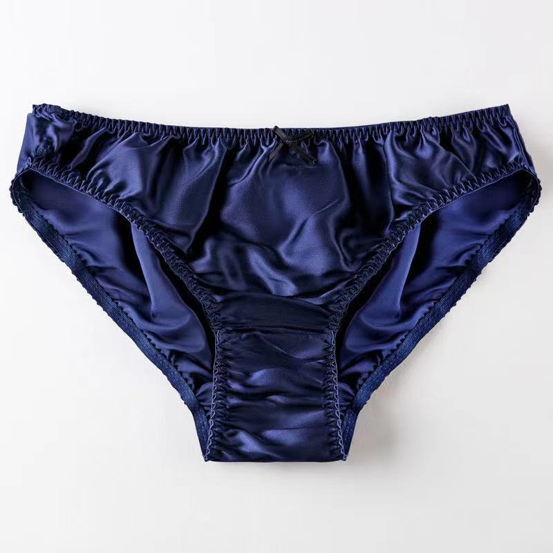 Women's Silk Simple Solid Color Panties