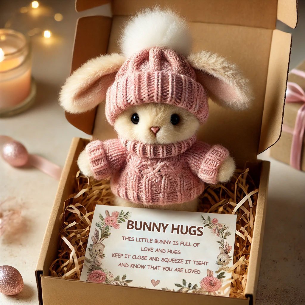 🔥Last Day 58% OFF - Handmade | Mini Bunny Hug Cute Easter Gift |（🐇Official brand store）