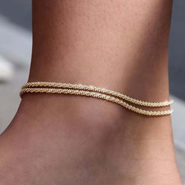 【LAST DAY 49% OFF】🥰Dainty Layered Waterproof Anklet For Women