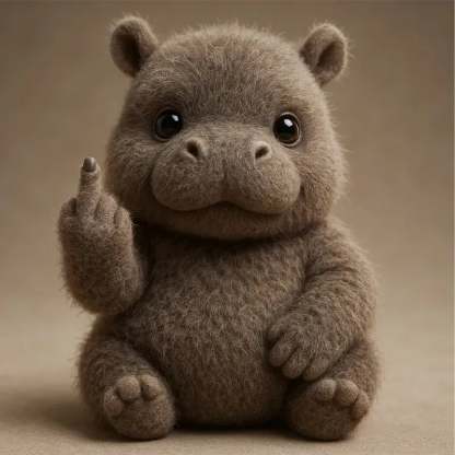 🐮🖕Cute Middle Finger Plush Highland Cow
