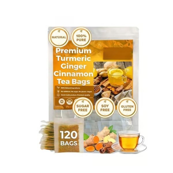 100% Natural Turmeric Ginger Cinnamon Tea