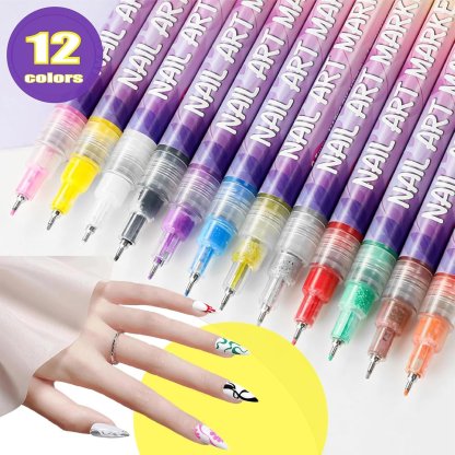 🔥Last Day 49% OFF  🎨12 Colors Nail Art Pens Set
