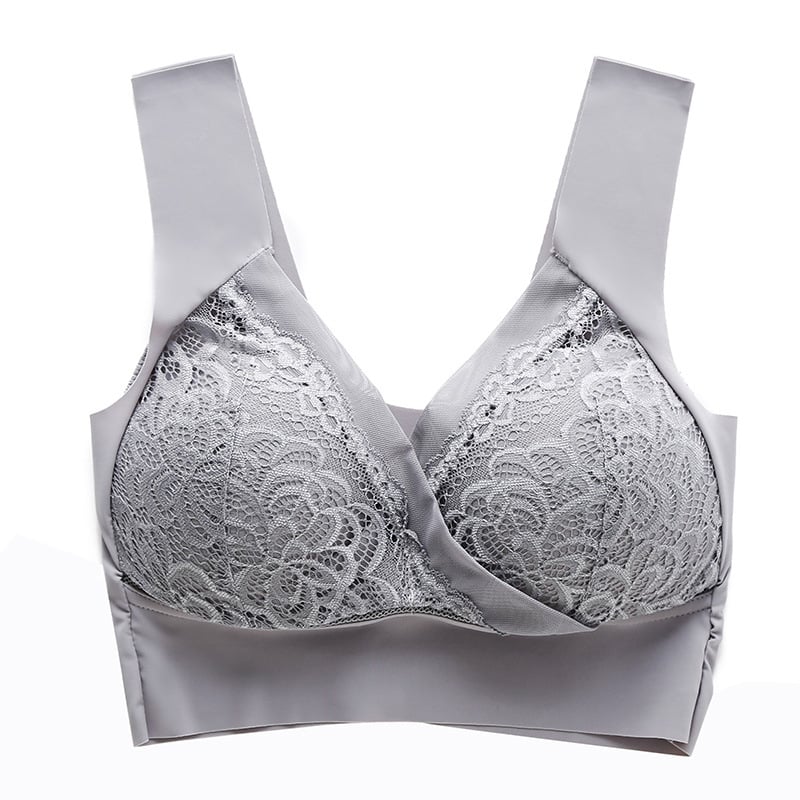 ROSY LIFT BRA –Plus Size Comfort Extra Elastic Wireless Support Lace Bra (Size runs the same as regular bras)