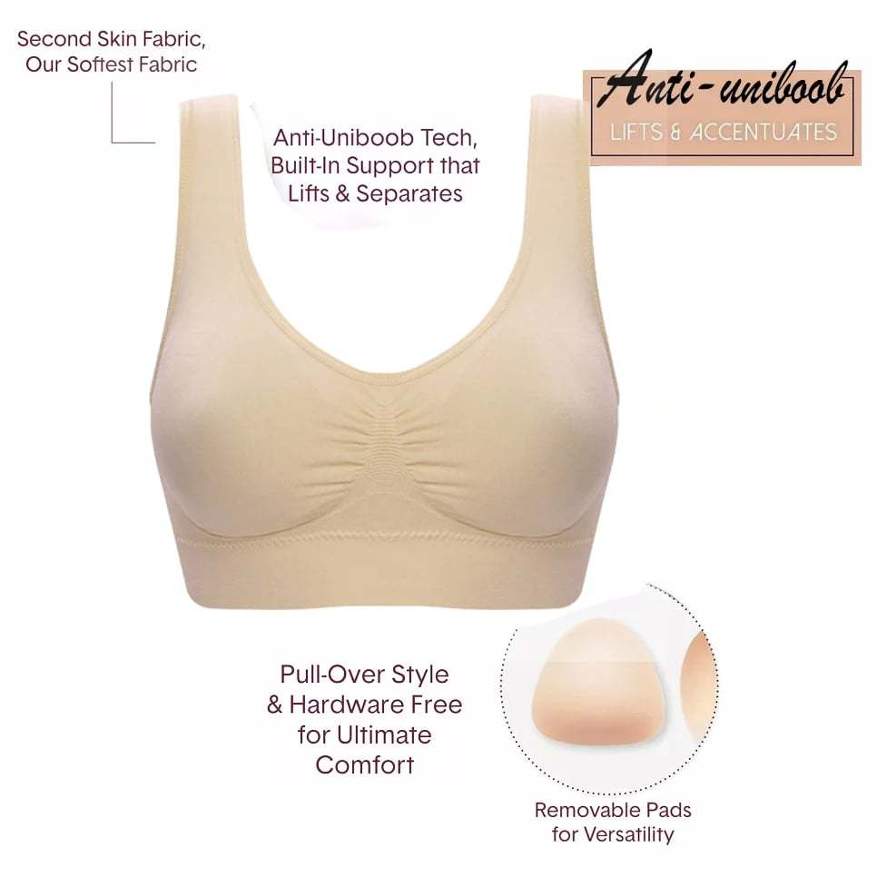 🎉BUY 2 GET 1 FREE OFFER (Add 3 items to the cart)🎁Real Plus Size Comfort Bra(Anti-Uniboob)