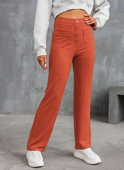 Hot SaleHigh-waisted Elastic Casual Pants