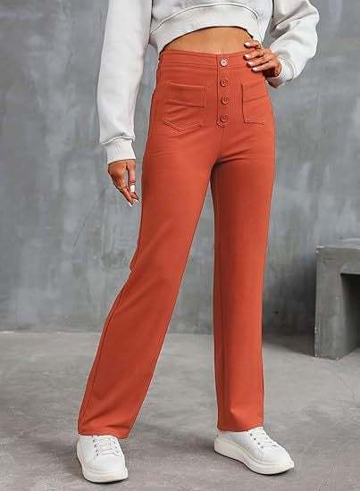 Hot SaleHigh-waisted Elastic Casual Pants