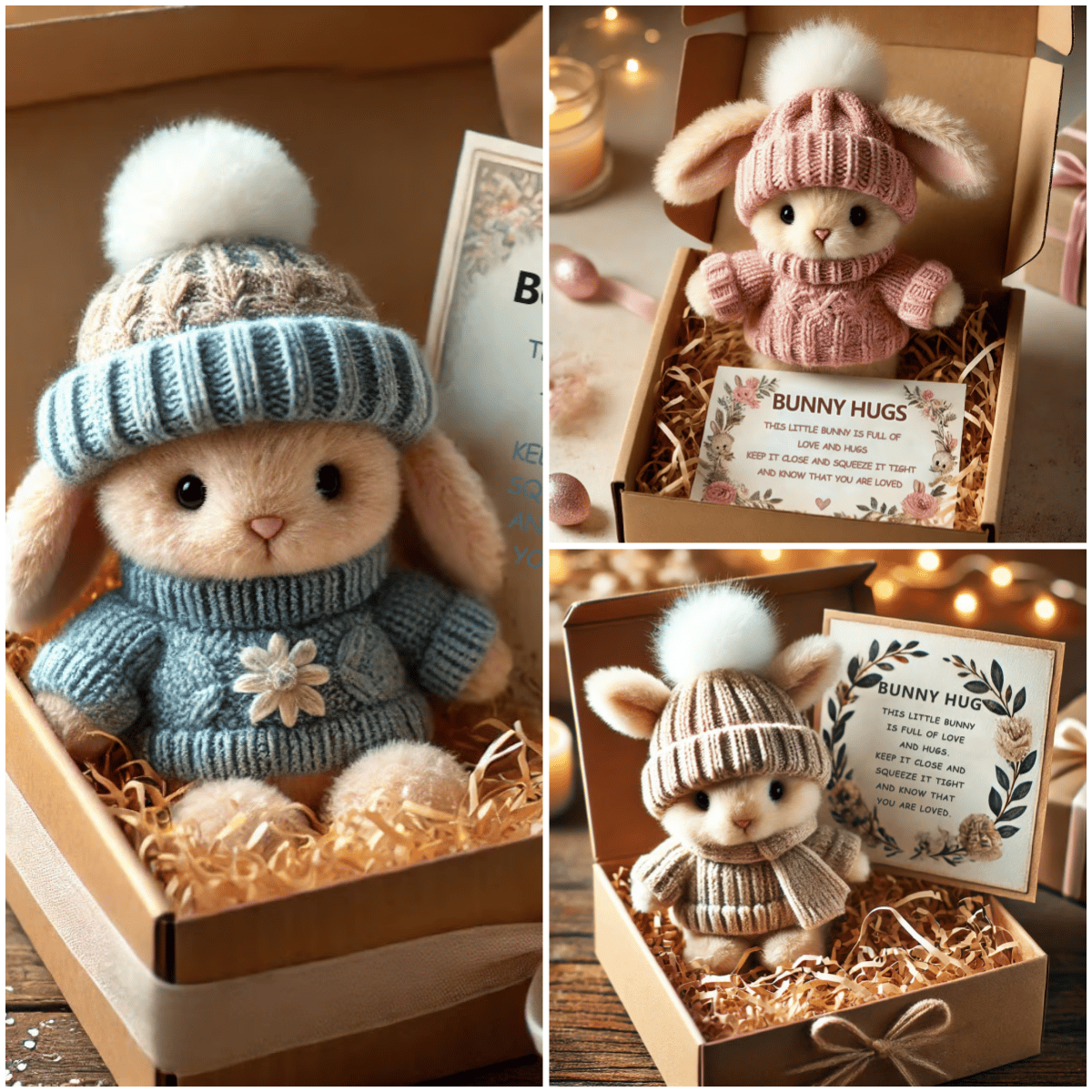 🔥Last Day 58% OFF - Handmade | Mini Bunny Hug Cute Easter Gift |（🐇Official brand store）